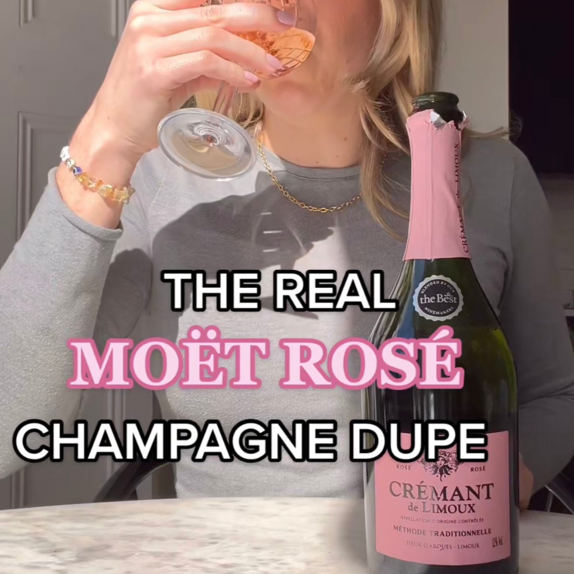 The real Moët Rosé Champagne dupe