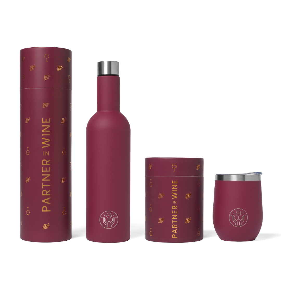 LIMITED EDITION The Partner in Wine Bottle - Soft Touch Burgundy